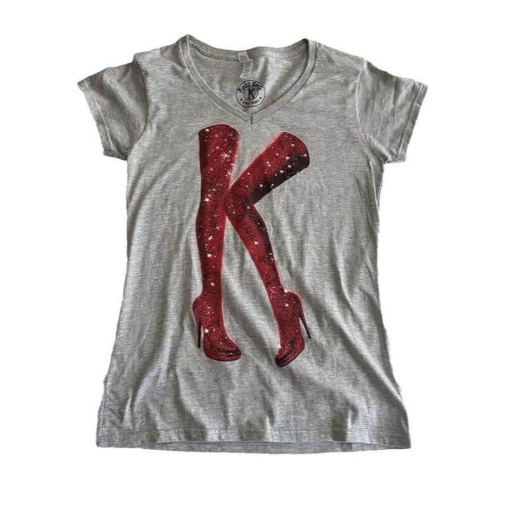 Woman Medium NYC Broadway Show Kinky Boots The Musical Grey‎ B'Way Merch T Shirt